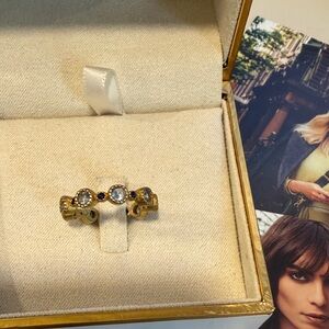 Gold and blue stacking ring